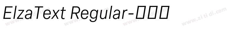 ElzaText Regular字体转换